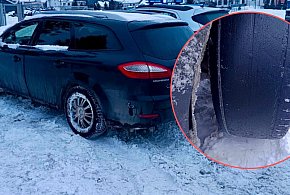 Somonino. Zignorował zimę i przepisy. "Łyse" opony zwróciły uwagę policji-76324