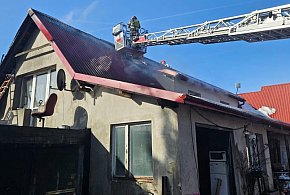 Egiertowo. Poważny pożar budynku jednorodzinnego