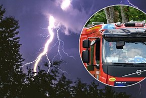 Wczorajsza burza dała się we znaki w Kartuzach. Piorun uderzył w budynek