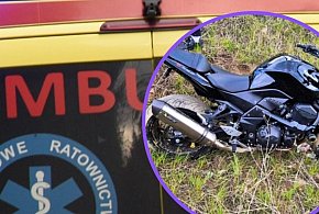 Glincz. Wypadek motocyklisty. Kierowca jednośladu trafił do szpitala