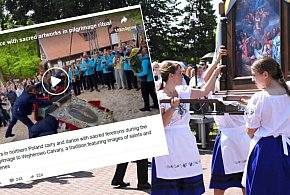 Reuters o widowiskowym, kaszubskim pokołonie feretronów