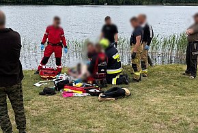 Żakowo. Akcja ratownicza nad jeziorem. Nie żyje mężczyzna