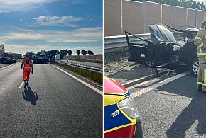 Wypadek z udziałem trzech aut na Obwodnicy Żukowa. Droga zablokowana