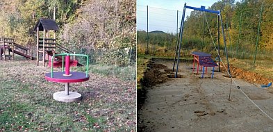 Warzenko. Plac zabaw z nowymi urządzeniami dzięki  "Aktywnemu Sołectwu"-73658
