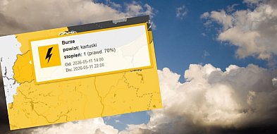 IMGW ostrzega przed burzami. Także w pow. kartuskim może zagrzmieć