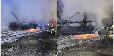 Kobysewo. BMW spłonęło doszczętnie. Policja bada sprawę
