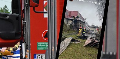 Kawle Dolne. Pożar garażu i budynku mieszkalnego-74529