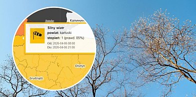 To będzie wietrzny dzień. Wydano ostrzeżenie pierwszego stopnia