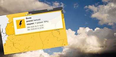 IMGW ostrzega przed burzami. Także w pow. kartuskim może zagrzmieć