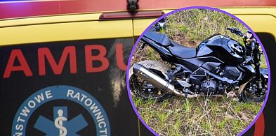 Glincz. Wypadek motocyklisty. Kierowca jednośladu trafił do szpitala