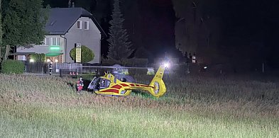 Pałubice. Zderzenie samochodu z motocyklem. Wezwano śmigłowiec LPR