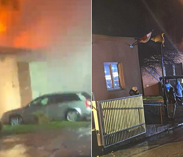 Dzierżążno. Pożar budynku przy ulicy Szpitalnej-74475