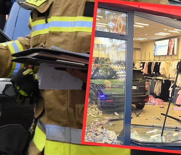 Banino. Wjechała samochodem do sklepu! Pomyliła gaz z hamulcem...