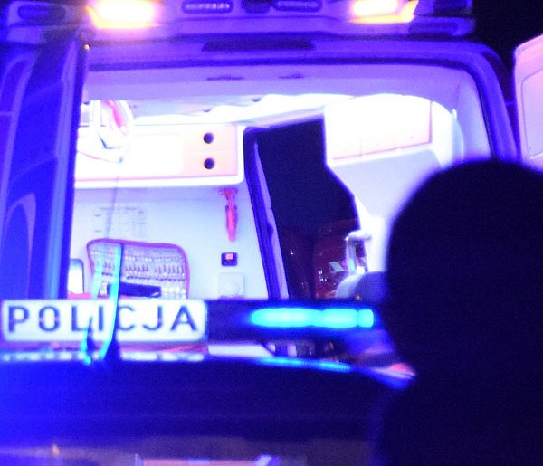 Przyjaźń - Lniska. Wypadek motocyklisty. Zderzył się z dzikiem