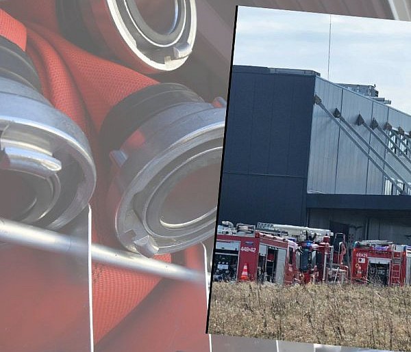 Czaple. Pożar hali produkcyjnej