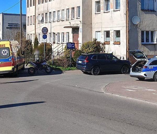 Kartuzy. Kolizja z udziałem motocyklisty