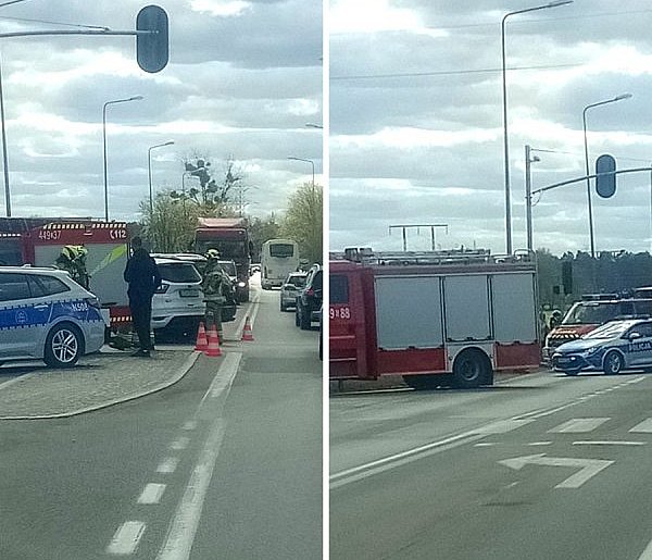 Leźno. Kolizja trzech samochodów. Na szczęście bez rannych