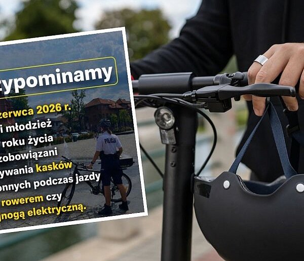 Od czerwca będzie obowiązek używania kasków podczas jazdy hulajnogą