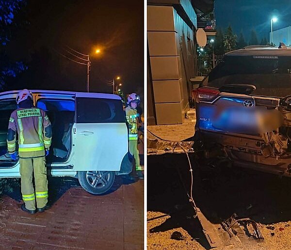 Chwaszczyno. Nocny rajd pijanego kierowcy. Zniszczenia są poważne