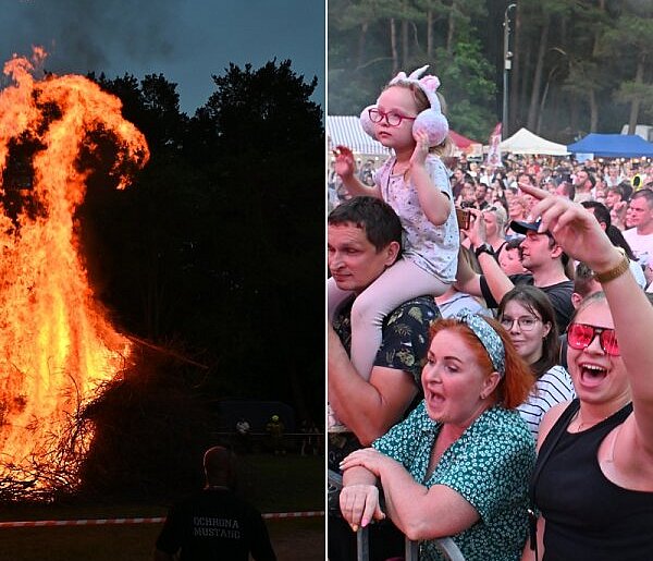 Potężne ognisko i muzyka disco - trwają Sobótki w Żukowie