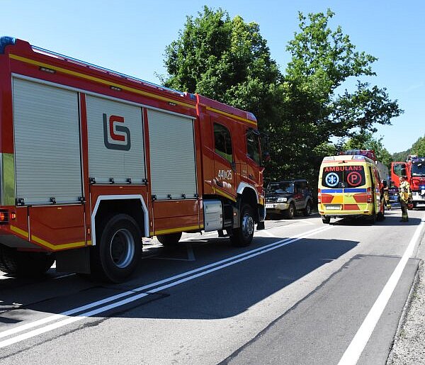 Kosy. Wypadek z udziałem rowerzysty. Są utrudnienia w ruchu