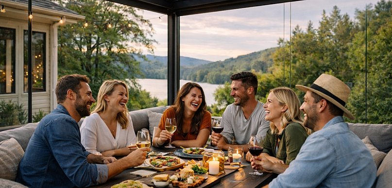 Czy zadaszenie tarasu tworzy idealną przestrzeń do spotkań towarzyskich?