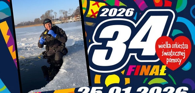 Chmielno. Ekstremalna skarbonka WOŚP ukryta... pod lodem!