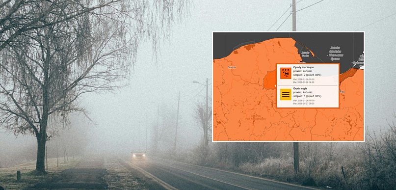 Kolejny pogodowy alert! Nie dość, że jest ślisko, to prawie nic nie będzie widać