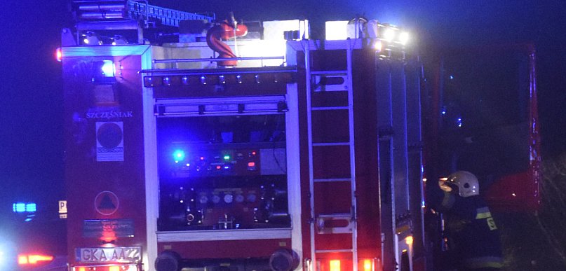 Dzierżążno. Nocny pożar na terenie opuszczonego ośrodka wypoczynkowego