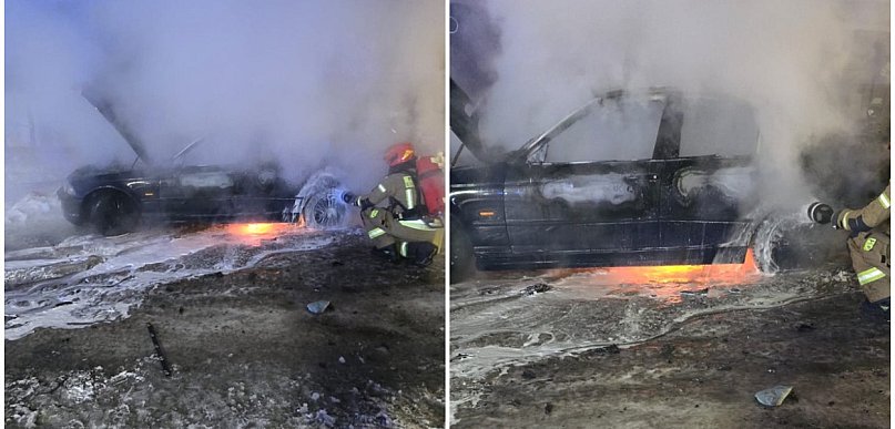 Kobysewo. BMW spłonęło doszczętnie. Policja bada sprawę