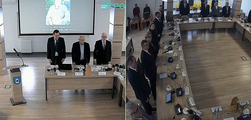 Na sesji Rady Powiatu minutą ciszy uczczono zmarłą Janinę Kwiecień
