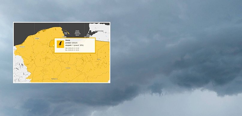 Czwartek na Kaszubach może być burzowy. Znów wydano ostrzeżenia
