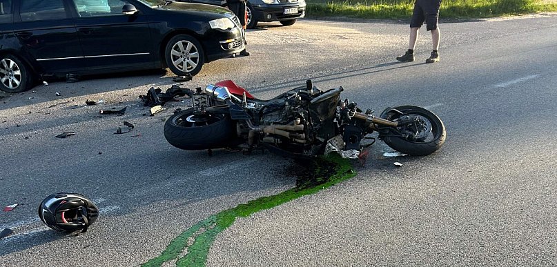 Maks. Poważny wypadek z udziałem motocyklisty