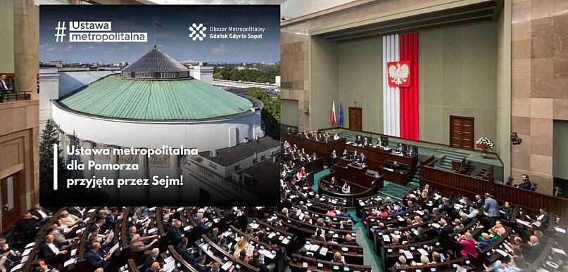 Ustawa metropolitalna dla Pomorza przyjęta przez Sejm. Przeciw był PiS