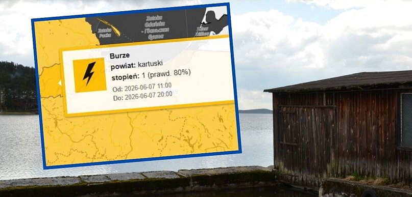 Na Kaszubach może zagrzmieć. IMGW publikuje ostrzeżenia