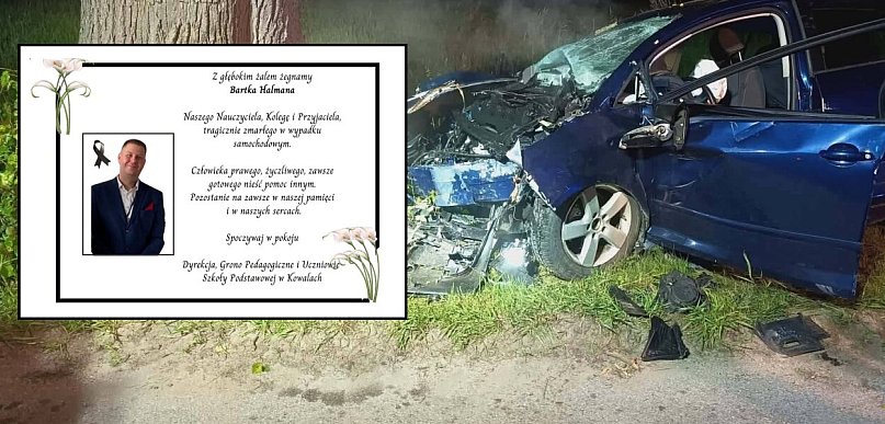 W tragicznym wypadku w Leźnie zginął ceniony nauczyciel