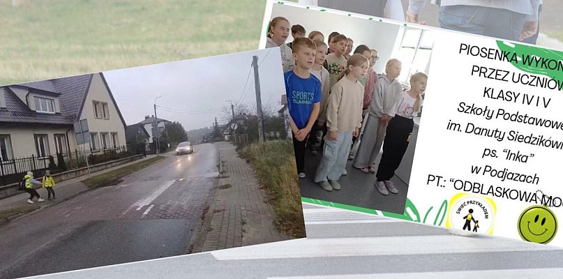 Uczniowie ze szkoły w Podjazach promują bezpieczeństwo na drodze - 73208