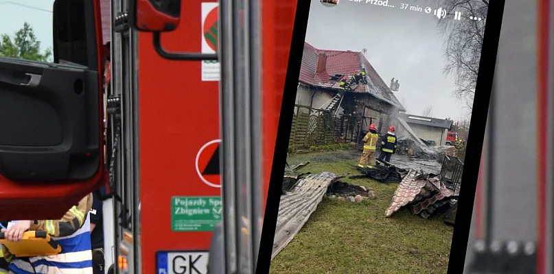 Kawle Dolne. Pożar garażu i budynku mieszkalnego - 74529