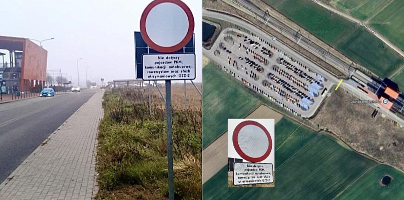 Droga przy PKM Gdańsk Rębiechowo tylko dla uprawnionych. Jest zakaz ruchu - 74802