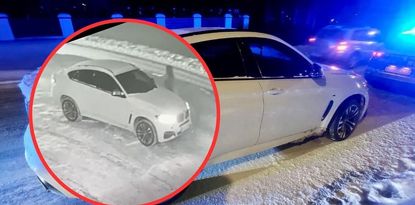 Zuchwała kradzież BMW w Kiełpinie! Policjant zablokował złodziejce drogę