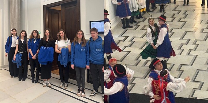 Uczniowie z Przodkowa dzielą się wrażeniami po wizycie w Sejmie