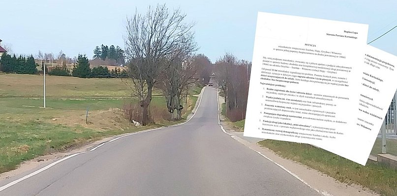 "Może dojść do tragedii". Petycja o pilny remont drogi Grzybno-Wilanowo