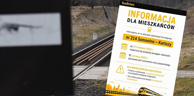 Pociągi robocze wjadą na trasę Somonino - Kartuzy. Jest apel