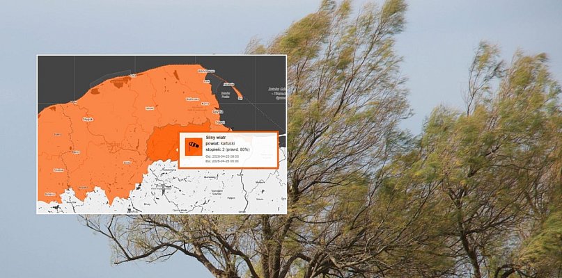 W sobotę będzie silnie wiało na Kaszubach. Jest "pomarańczowy" alert