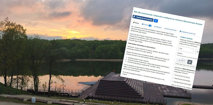 Można podpisać petycję ws. zakazu motorówek na Jez. Klasztornym Dużym