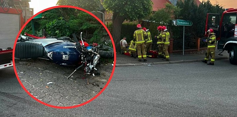 Goręczyno. Wypadek motocyklisty. Zadysponowano śmigłowiec LPR