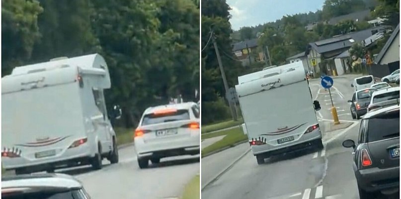 Pirat drogowy w... kamperze! Trudno uwierzyć w to, co wyczyniał na drodze