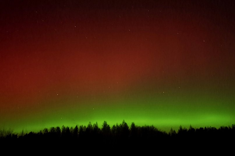 Zorza widziana na Kaszubach