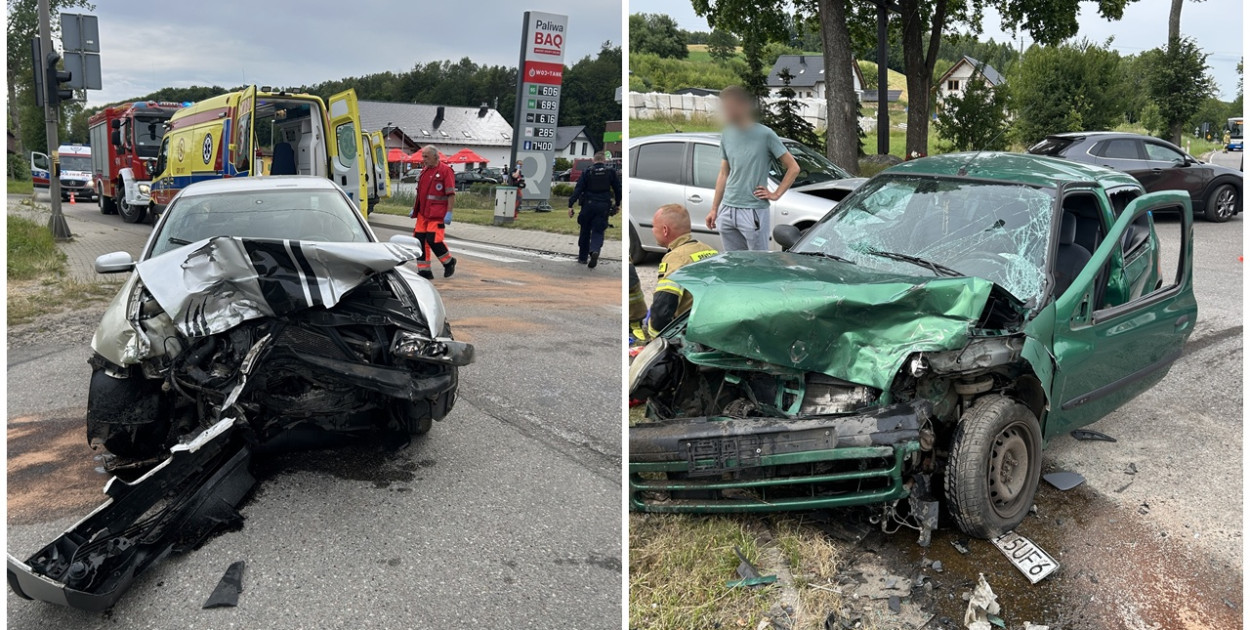 Smętowo Chmieleńskie. Zderzenie trzech aut. Są ranni