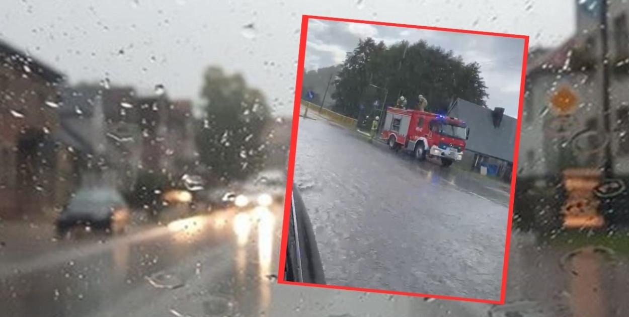 Burze i potężne ulewy w pow. kartuskim. Tak było w Miechucinie